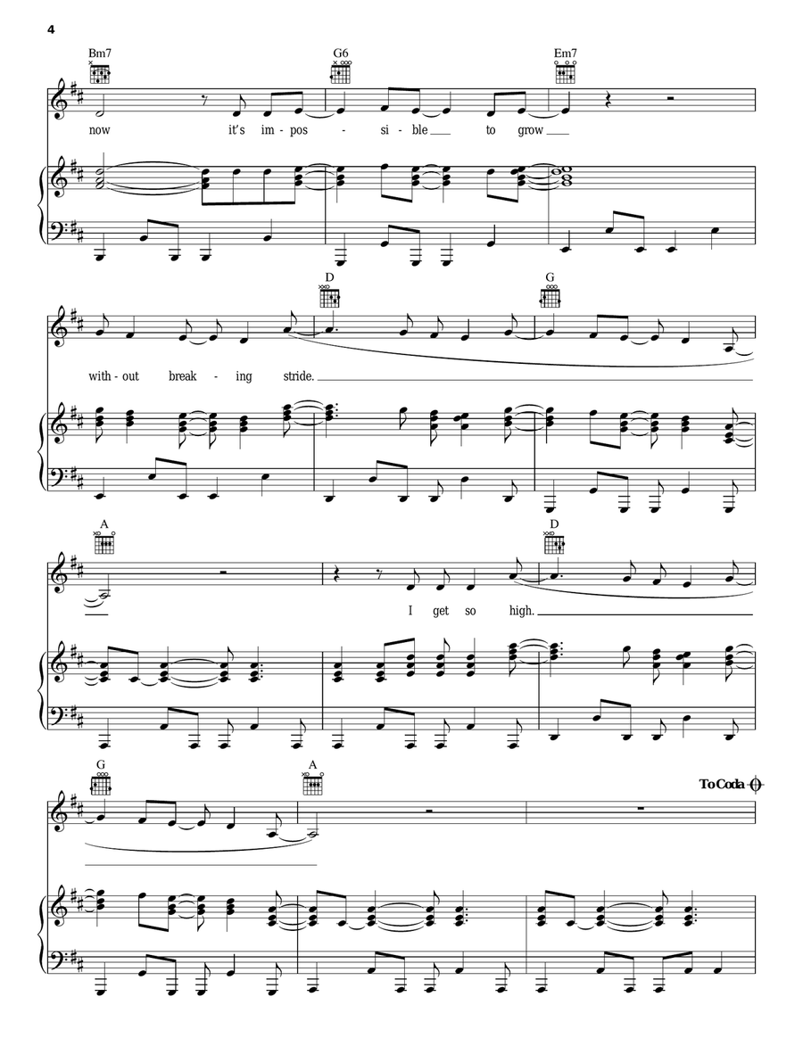 Illusions Of Bliss Piano, Vocal, Guitar scores gallery preview page 4