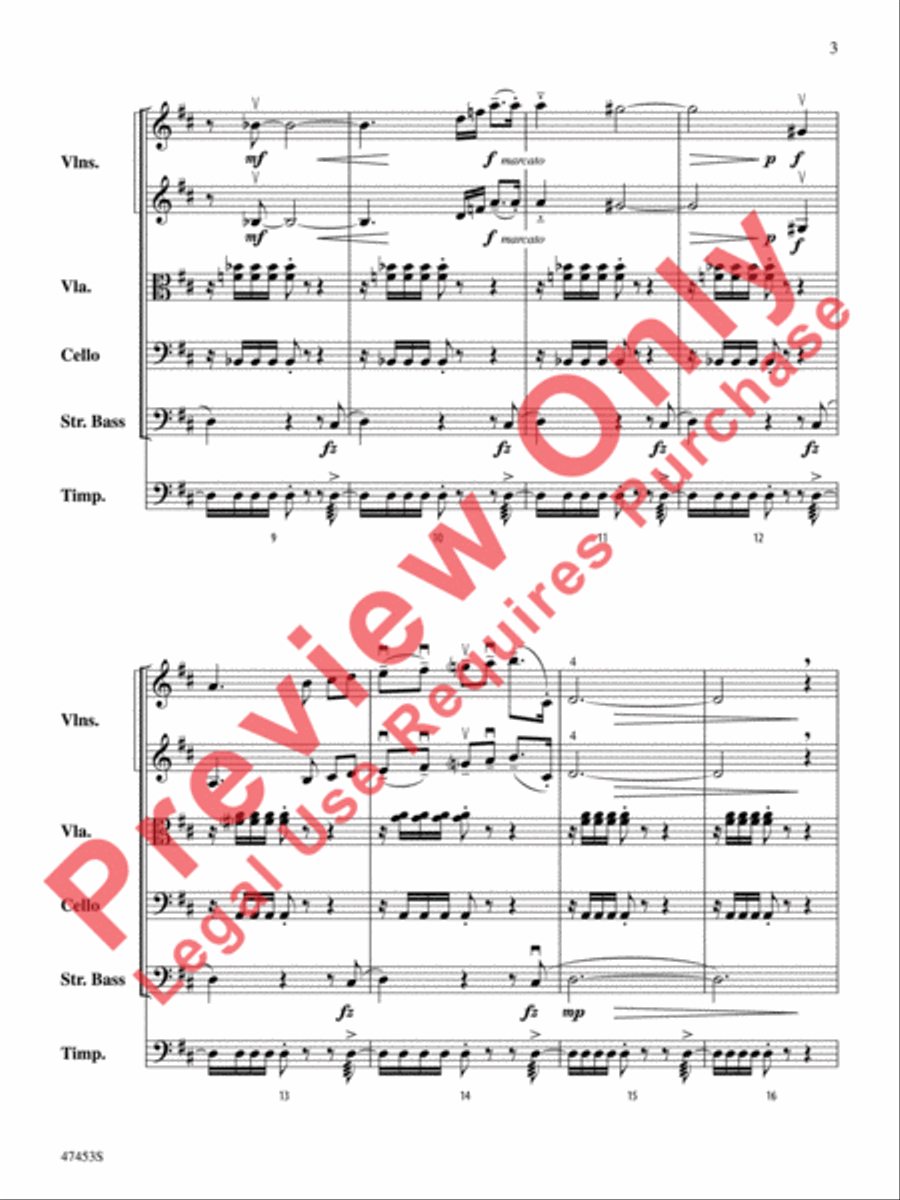 Symphony No. 2, Finale String Orchestra scores gallery preview page 4