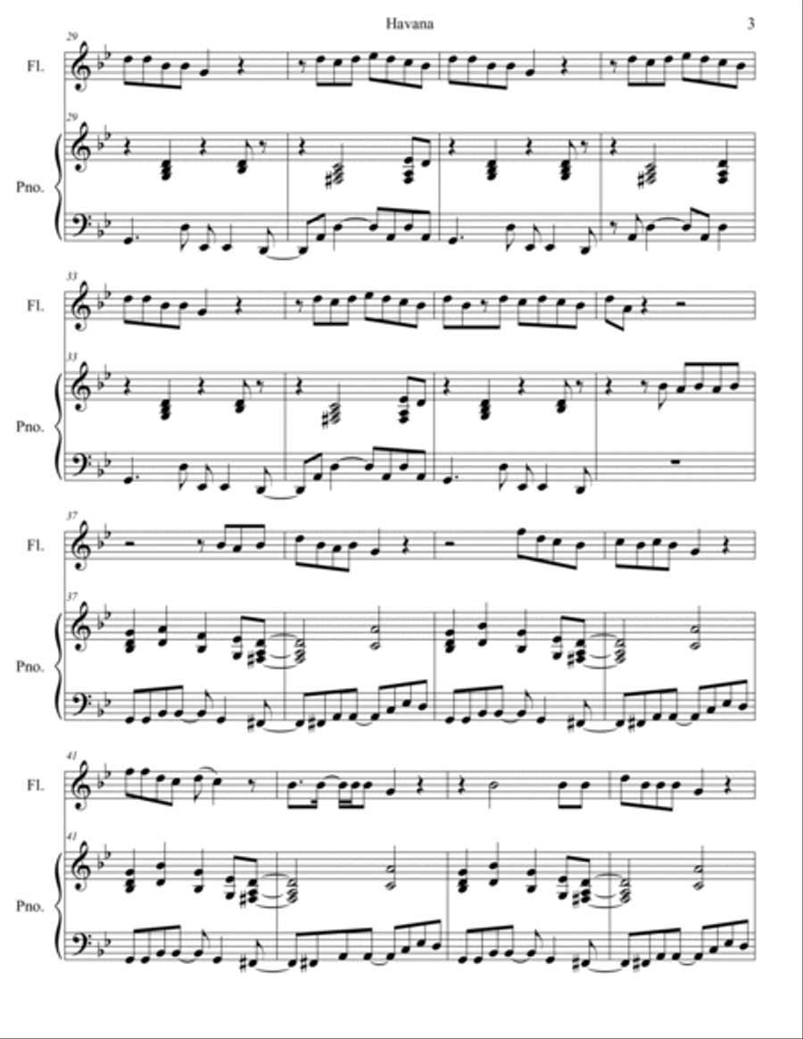 Havana Havana Flute Solo scores gallery preview page 4