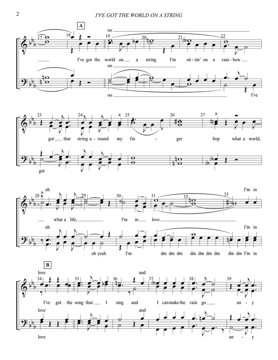 I've Got The World On A String TTBB scores gallery preview page 3