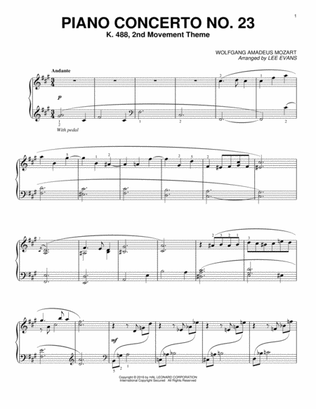 Piano Concerto In A Major, K.488, 2nd Movement