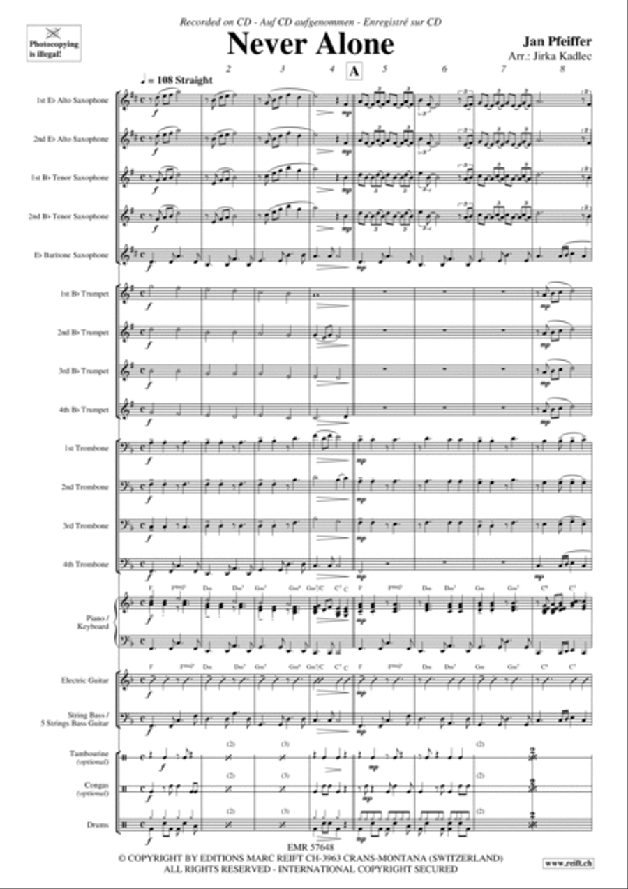 Never Alone Big Band scores gallery preview page 5