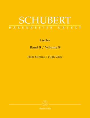 Book cover for Lieder, Volume 8