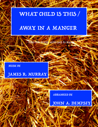 Book cover for Christmas Medley (What Child is This / Away in a Manger): Trio for Flute, Alto Sax and Piano)