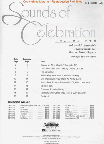 Sounds of Celebration – Volume 2