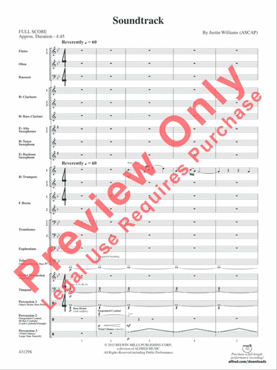 Soundtrack Soundtrack Concert Band scores gallery preview page 4