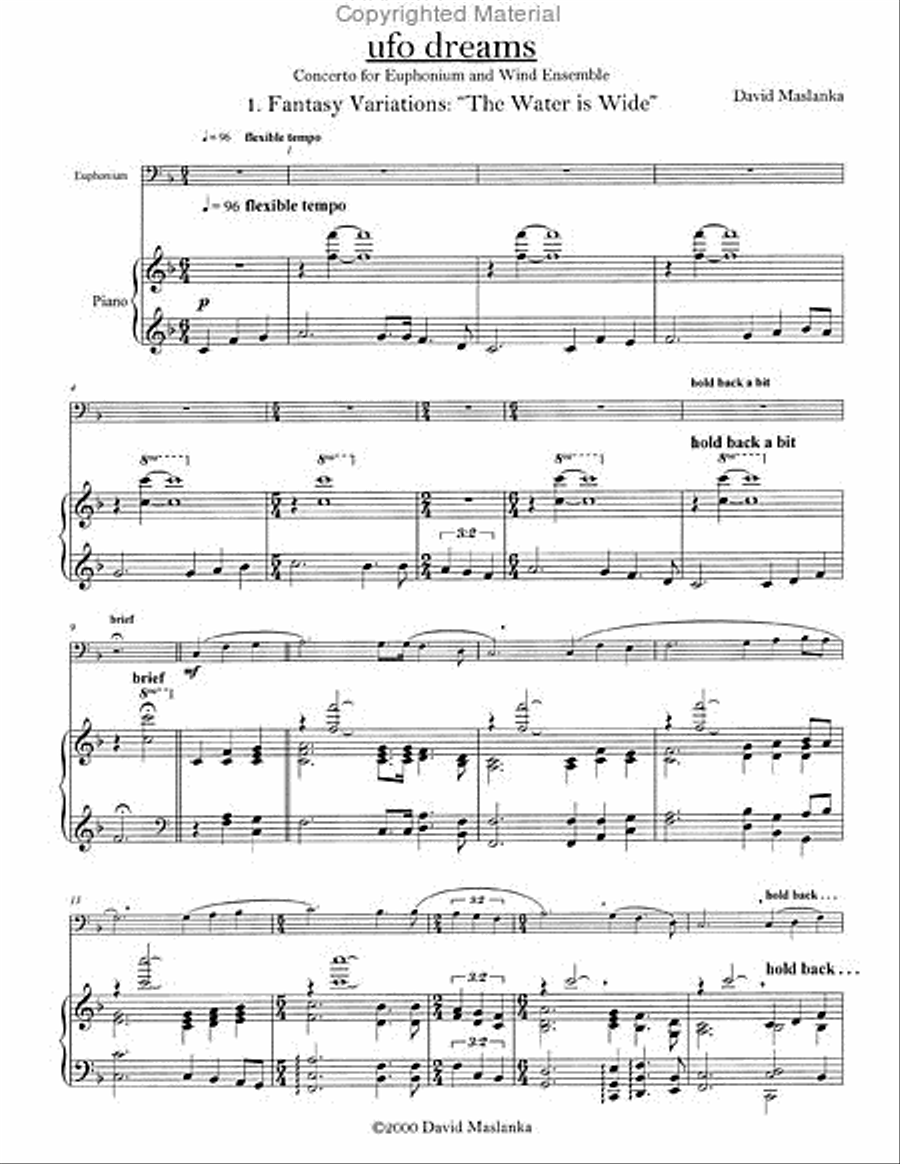 UFO Dreams Baritone Horn BC scores gallery preview page 2