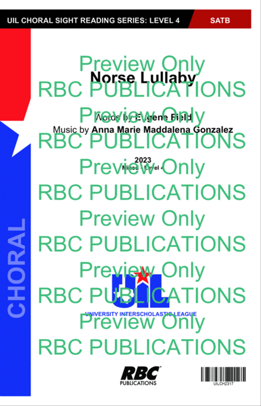 Norse Lullaby Norse Lullaby 4-Part scores gallery preview page 2