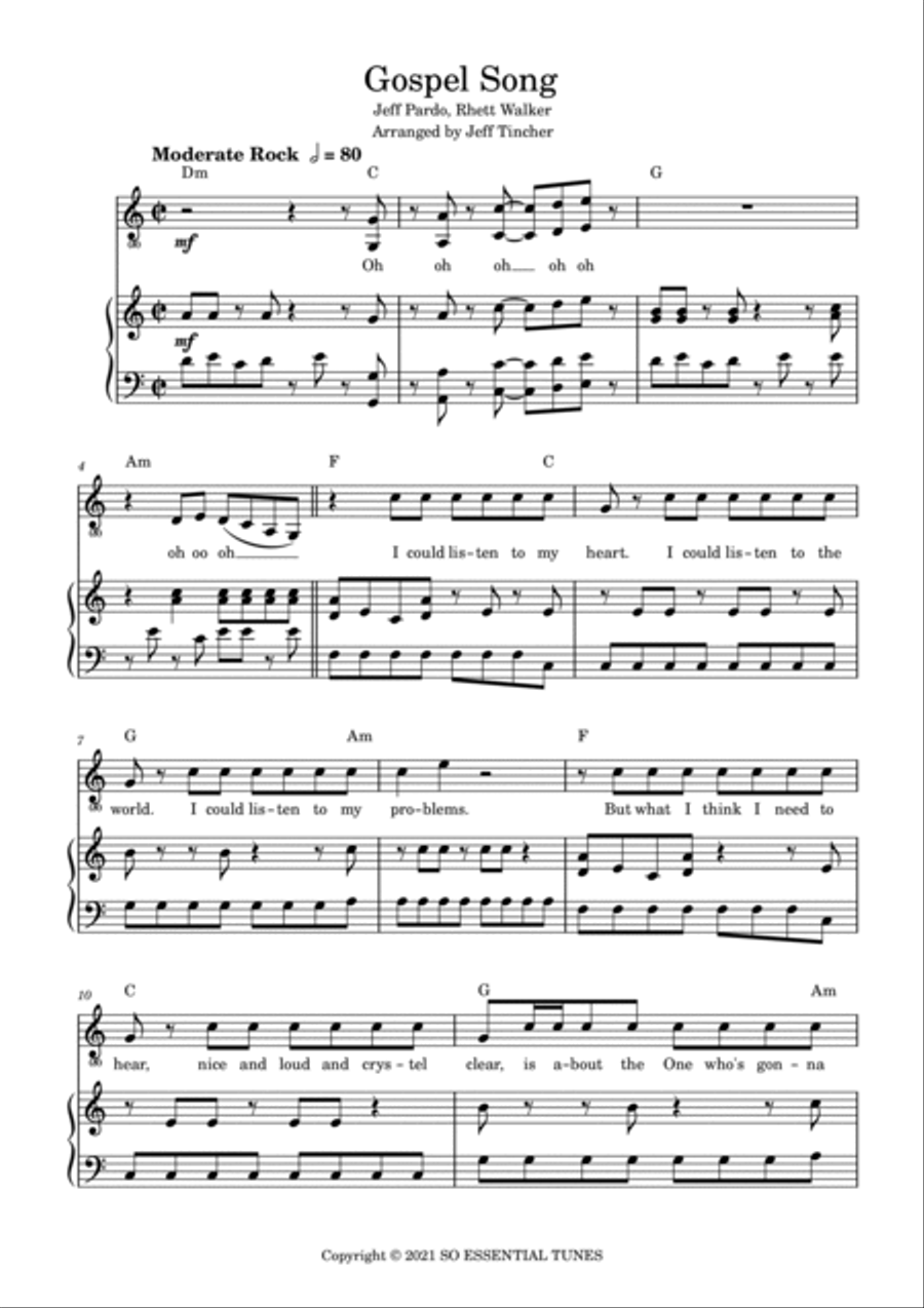 Gospel Song Voice scores gallery preview page 2