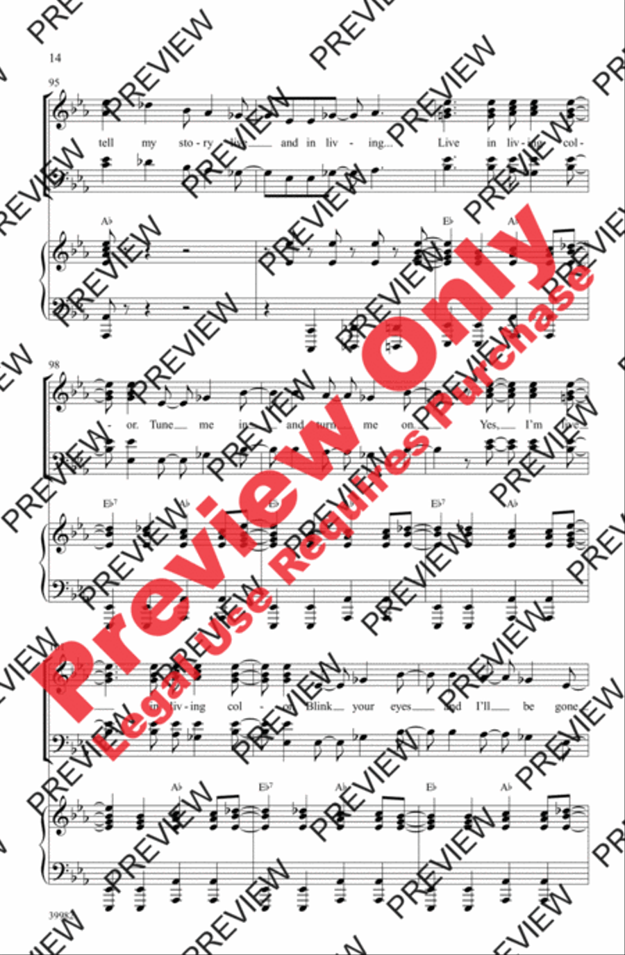 Live in Living Color Live in Living Color 4-Part scores gallery preview page 14