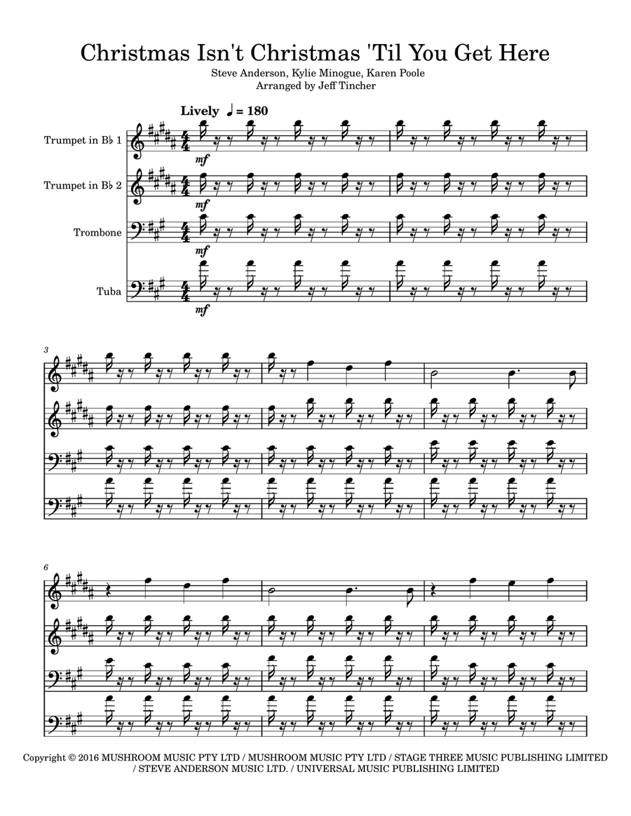 Christmas Isn't Christmas 'til You Get Here Brass Quartet scores gallery preview page 2