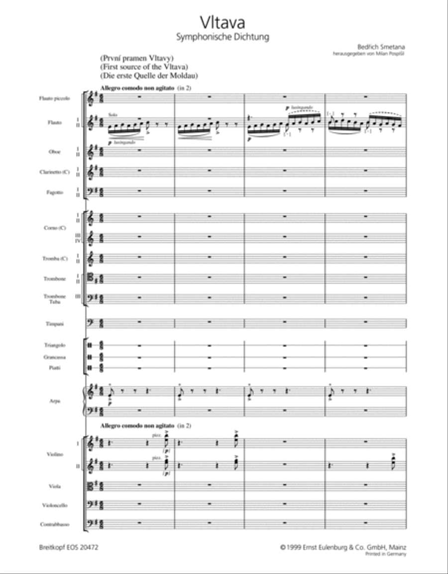Vltava (The Moldau) Vltava (The Moldau) Orchestra scores gallery preview page 2