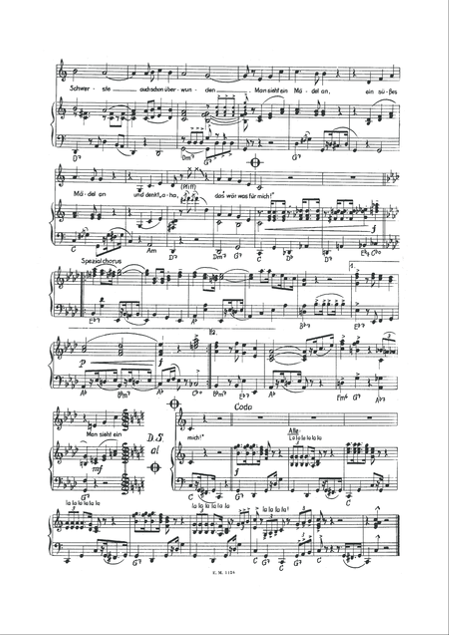 Man sieht ein Madel an (Neufassung) Piano, Vocal scores gallery preview page 3