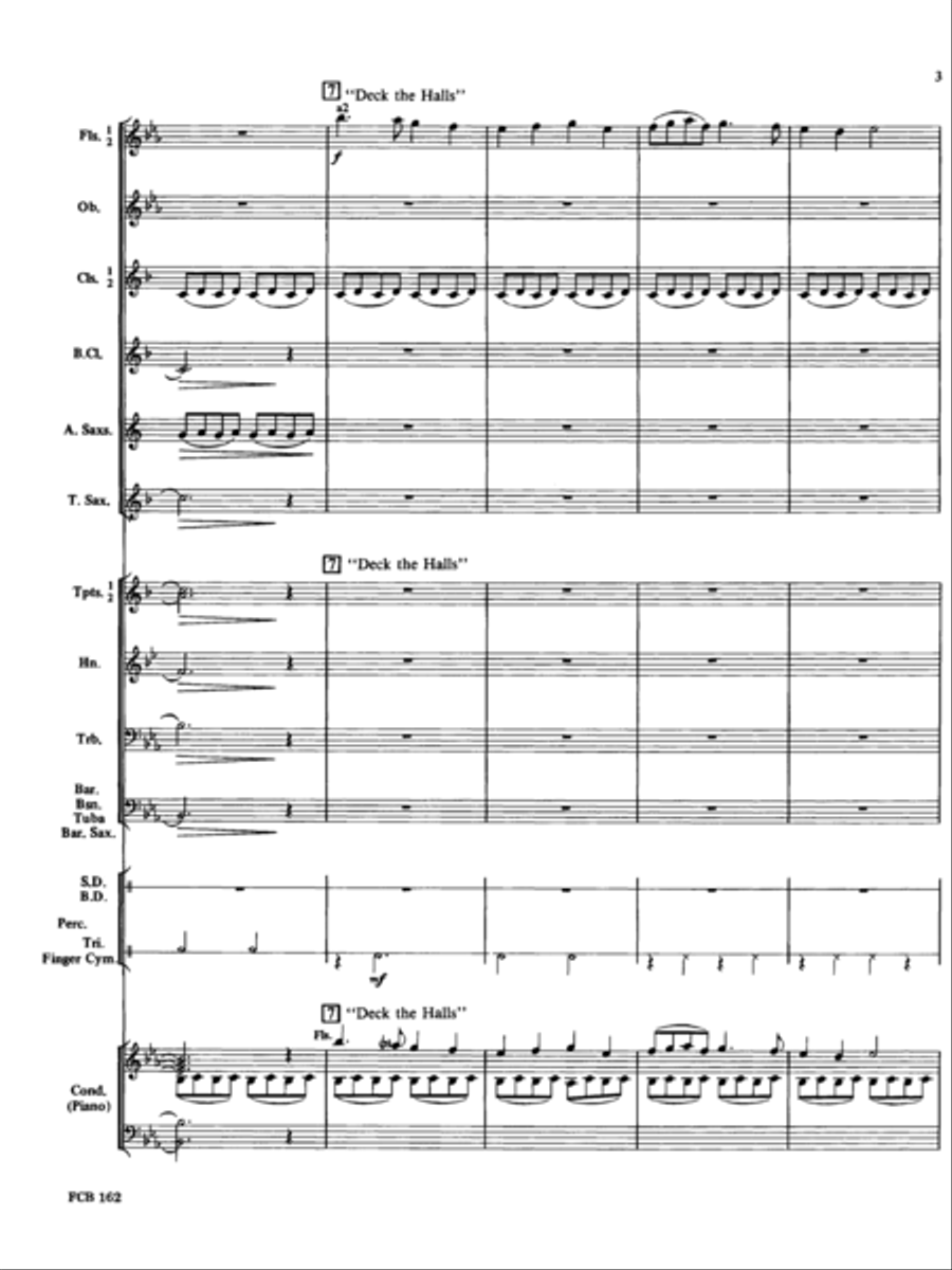 A Yuletide Celebration Concert Band scores gallery preview page 3