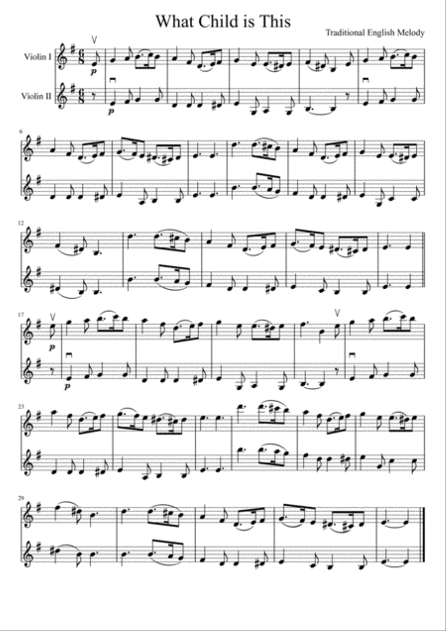What Child is This What Child is This String Duet scores gallery preview page 2