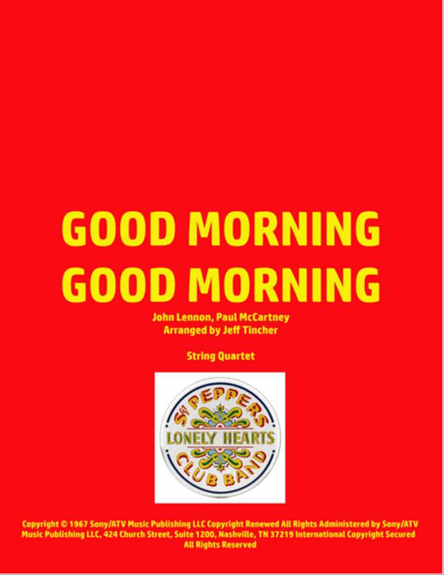 Good Morning Good Morning String Quartet scores gallery preview page 1