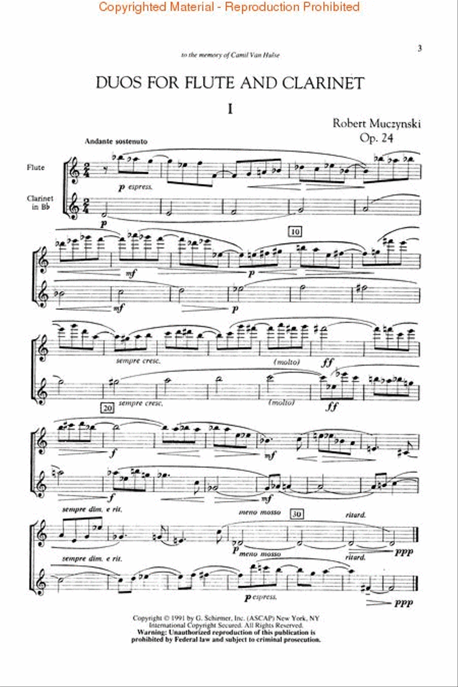 Duos, Op. 24 Clarinet scores gallery preview page 4