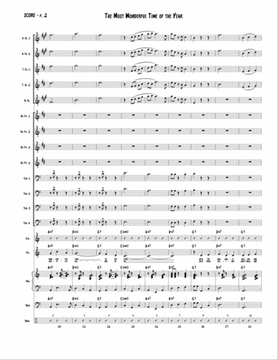 The Most Wonderful Time Of The Year Jazz Ensemble scores gallery preview page 3