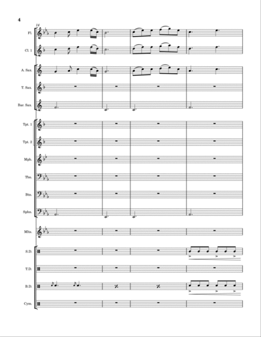 Soldier, Poet, King Marching Band scores gallery preview page 4