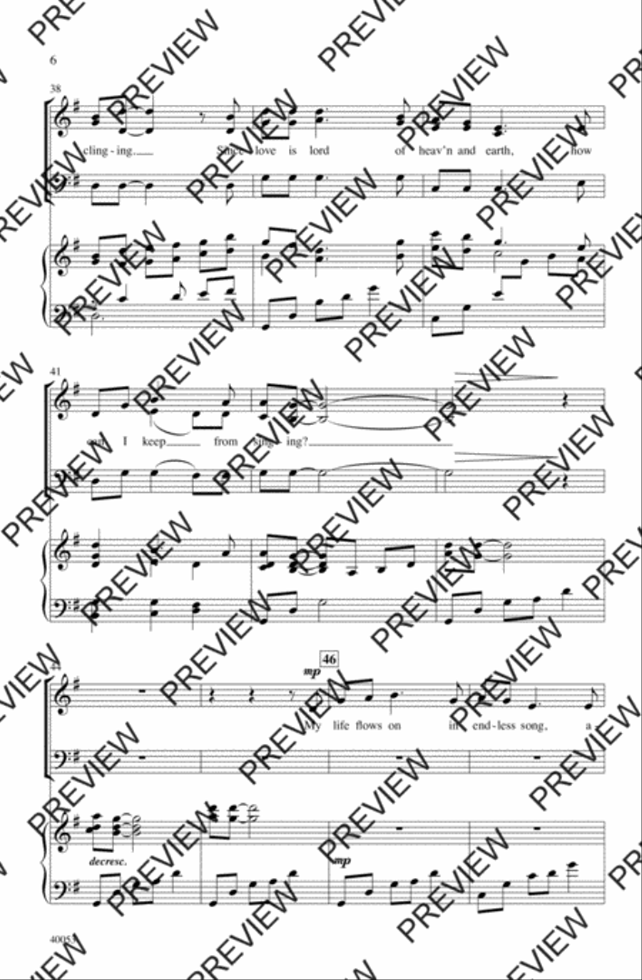 How Can I Keep from Singing? 3-Part scores gallery preview page 13