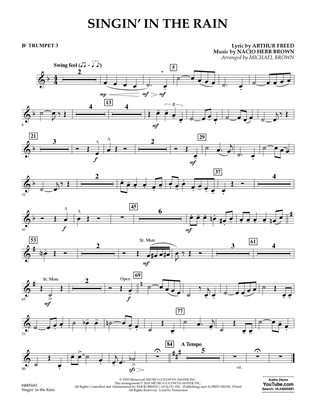 Singin' in the Rain (arr. Michael Brown) - Bb Trumpet 3