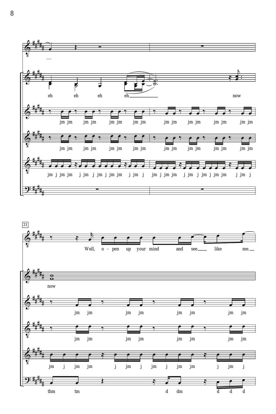 I'm Yours (arr. Deke Sharon) 4-Part scores gallery preview page 7