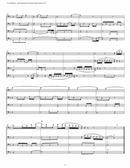 Fugue 15 from Well-Tempered Clavier, Book 2 (Bassoon Quartet) image number null
