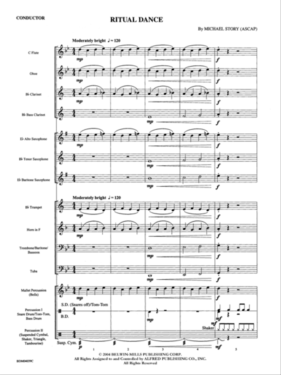 Ritual Dance Concert Band scores gallery preview page 3
