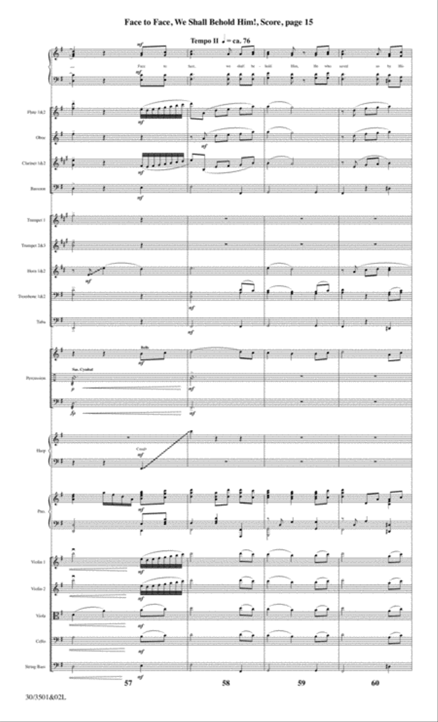 Face to Face, We Shall Behold Him! - Orchestral Score and CD with Printable Parts Choir scores gallery preview page 17