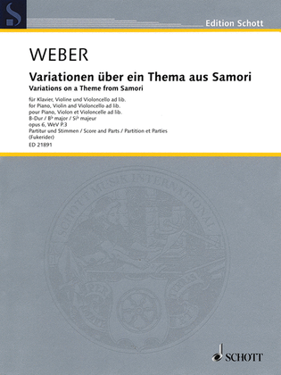 Book cover for Variations on a Theme from Samori, Op. 6