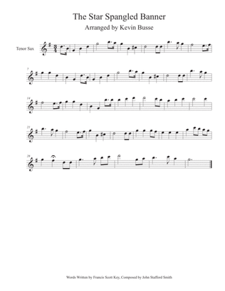 The Star Spangled Banner - Tenor Sax