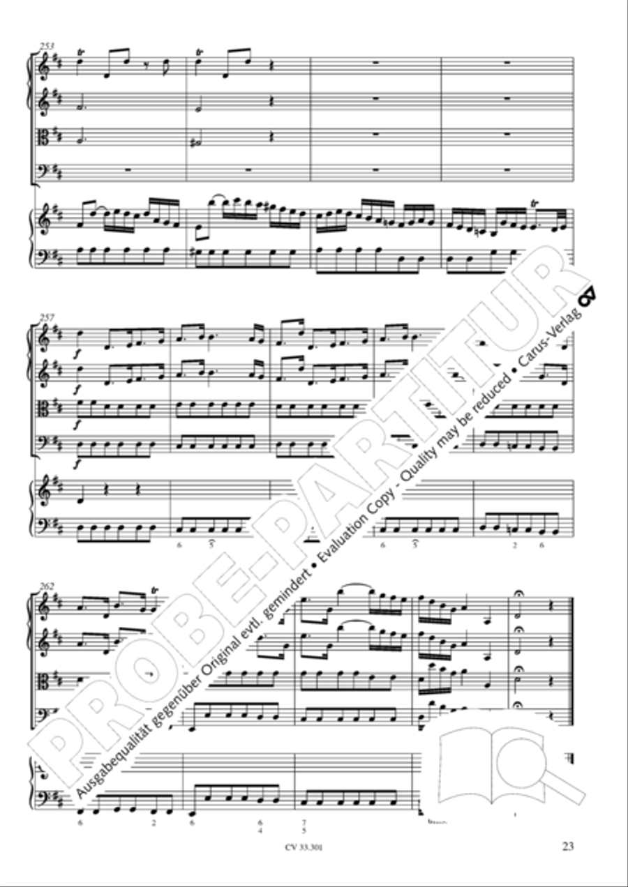 Concerto per il Cembalo in D Cello scores gallery preview page 24