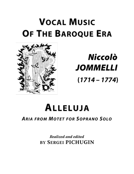 JOMMELLI Niccolò: Alleluja, an aria from motet "Care Deus si respiro", arranged for Voice and Piano image number null
