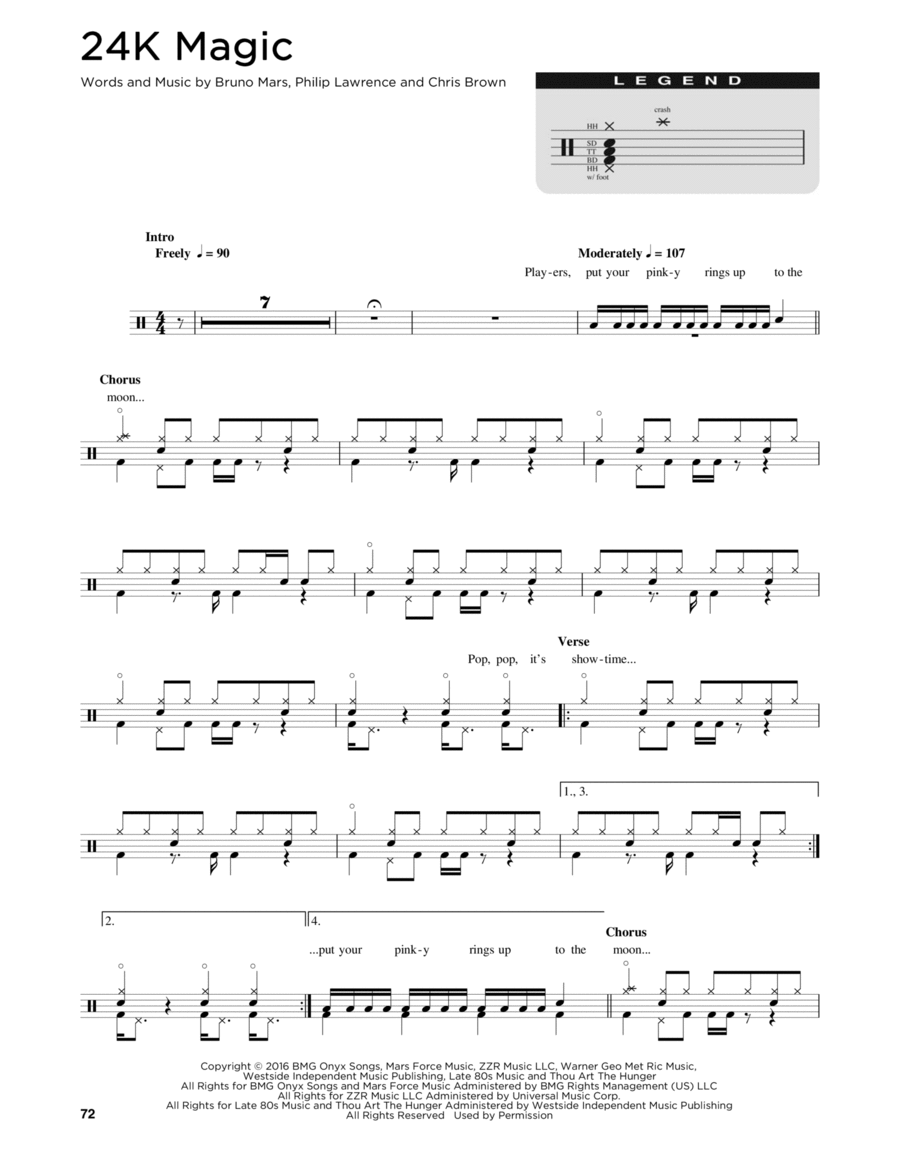 24K Magic Drum Set scores gallery preview page 1