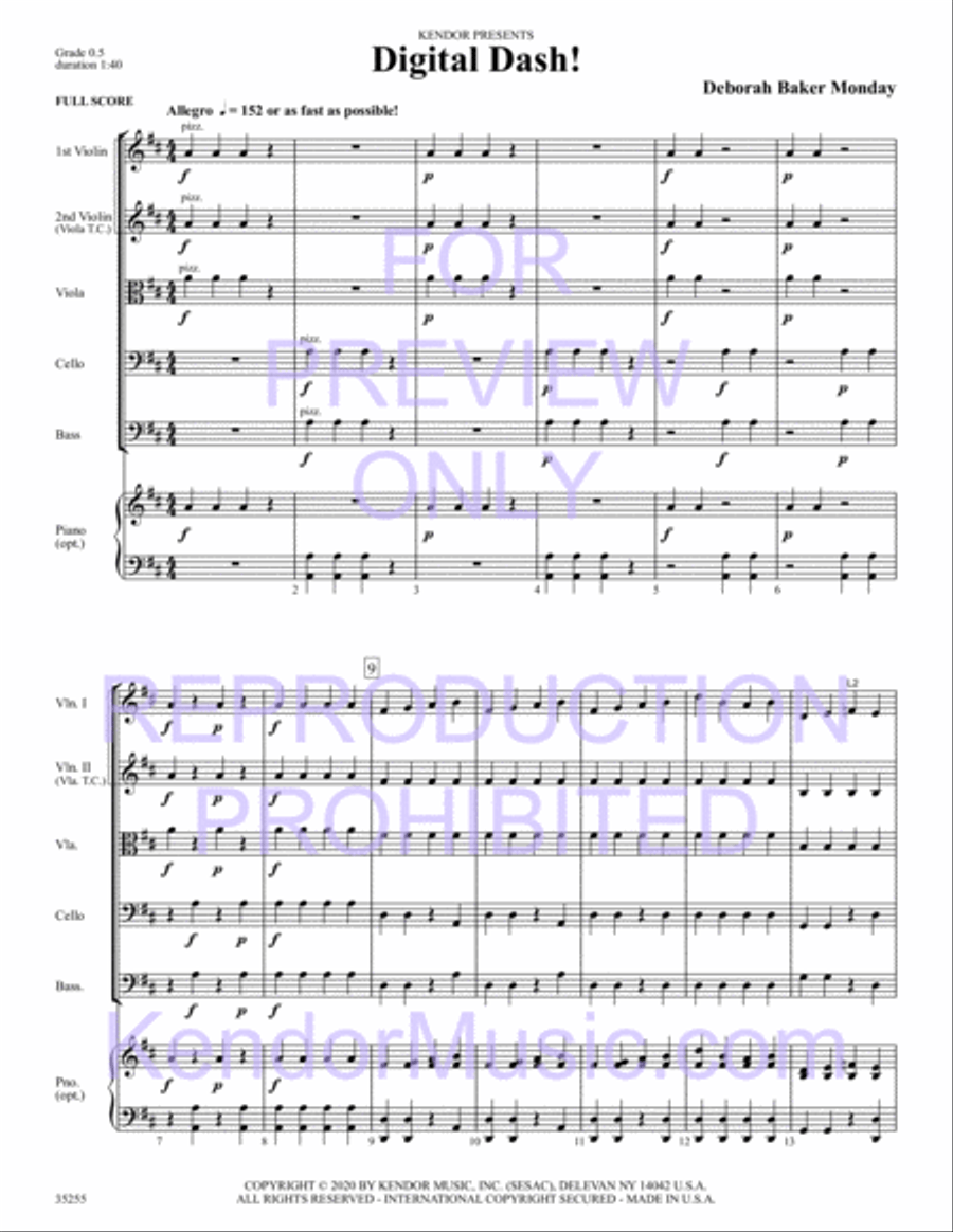 Digital Dash! String Orchestra scores gallery preview page 3