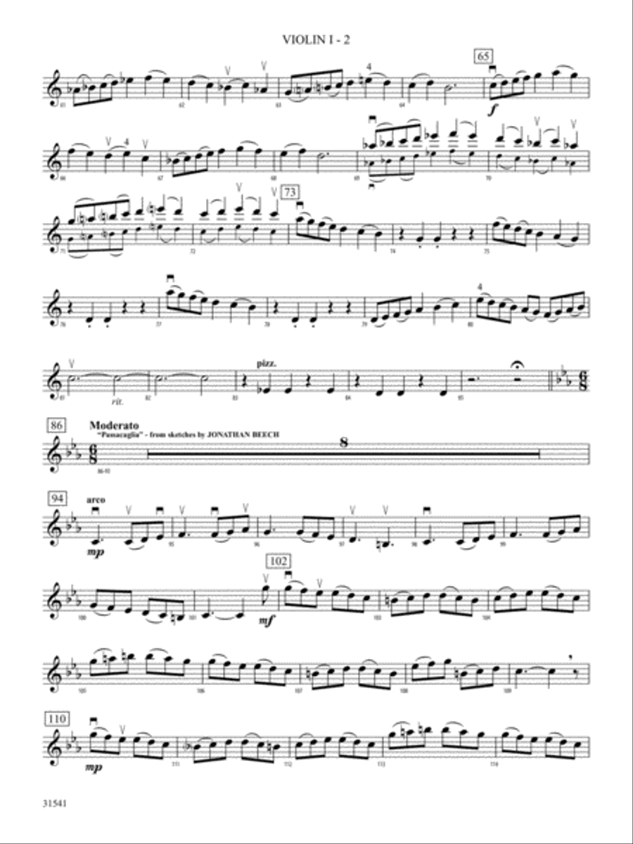 Courage: 1st Violin Full Orchestra scores gallery preview page 2