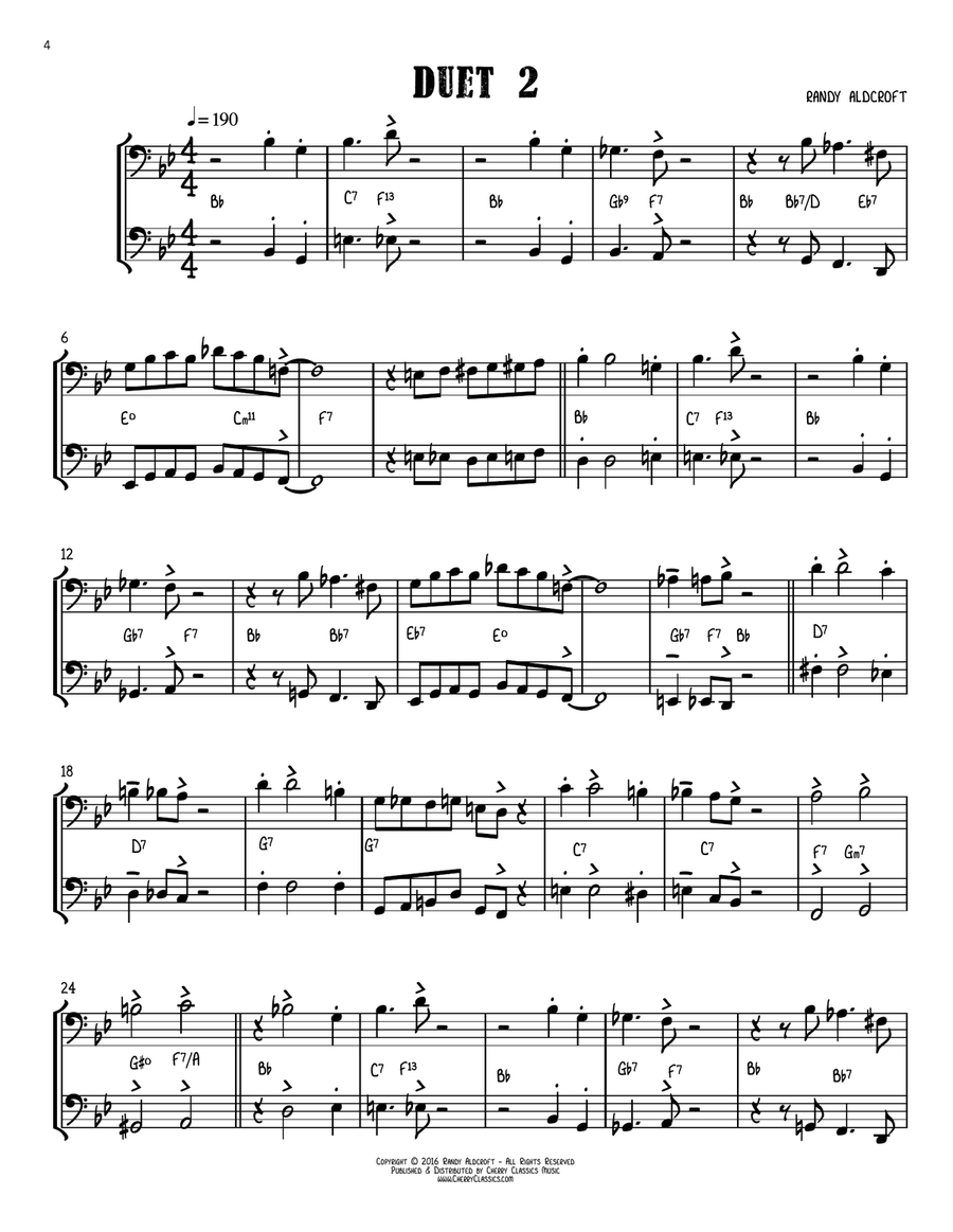 Aldcroft - Famous Jazz Duets for Euphonium & Tuba, Volume 2 Brass Duet scores gallery preview page 6