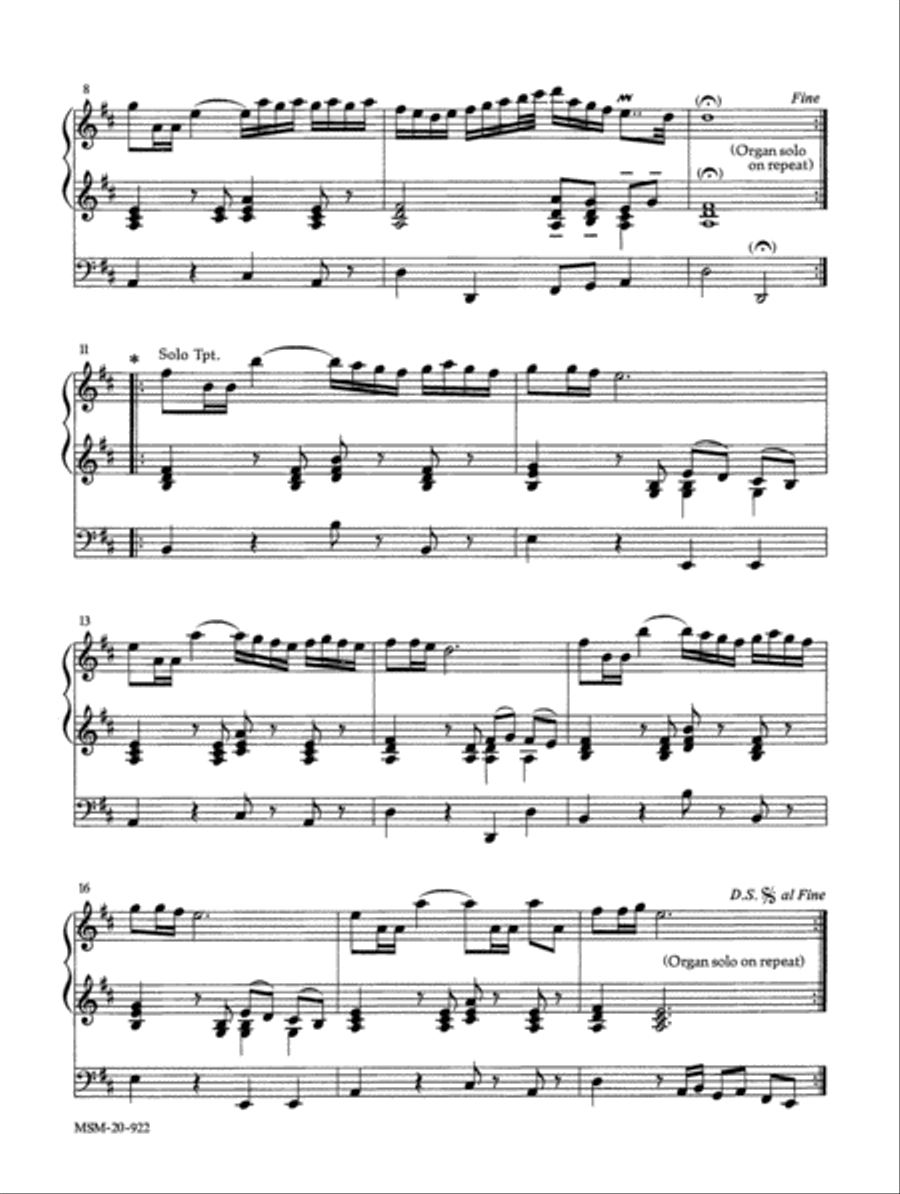 Two Trumpet Tunes for a Celebration Trumpet Duet scores gallery preview page 3