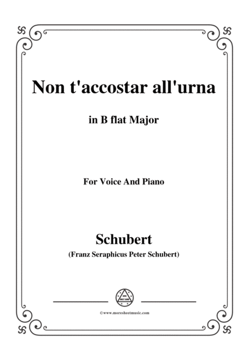 Schubert-Non t'accostar all'urna,D.688 No.1,in B flat Major,for Voice&Piano image number null