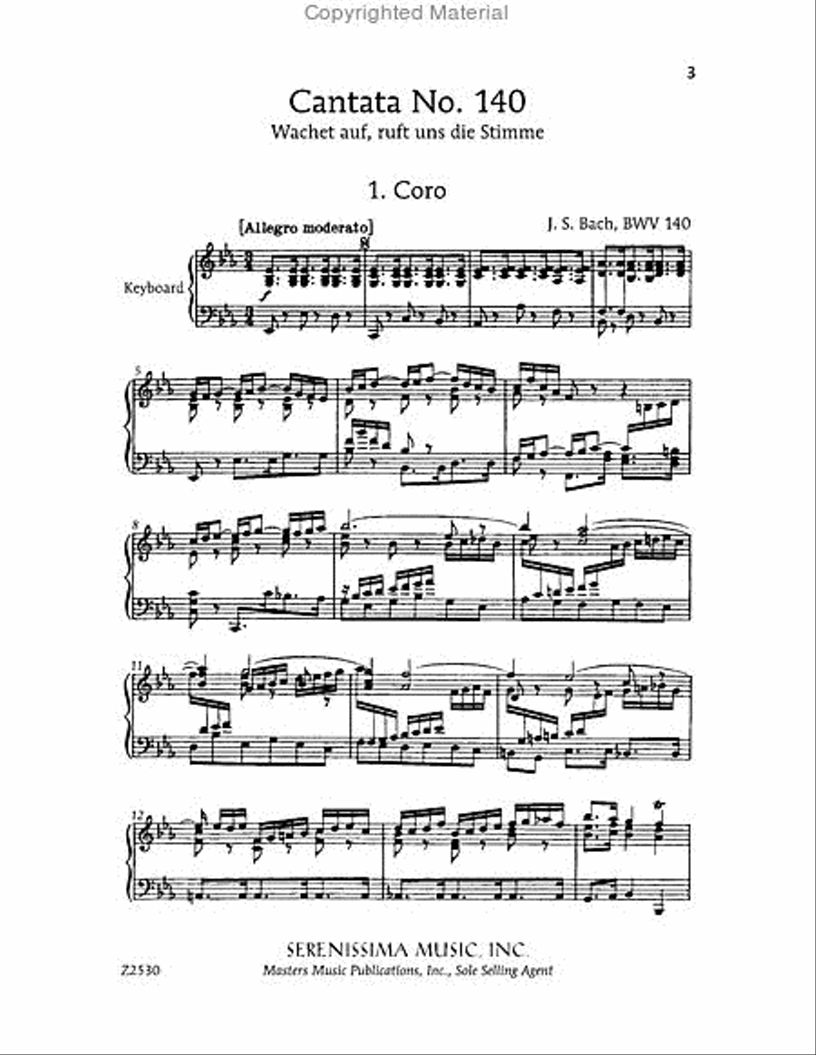 Wachet auf, ruft uns die Stimme, BWV 140 Choir scores gallery preview page 3
