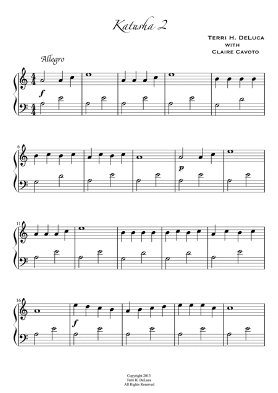 Katusha 1,2,3,4 Piano Method scores gallery preview page 5