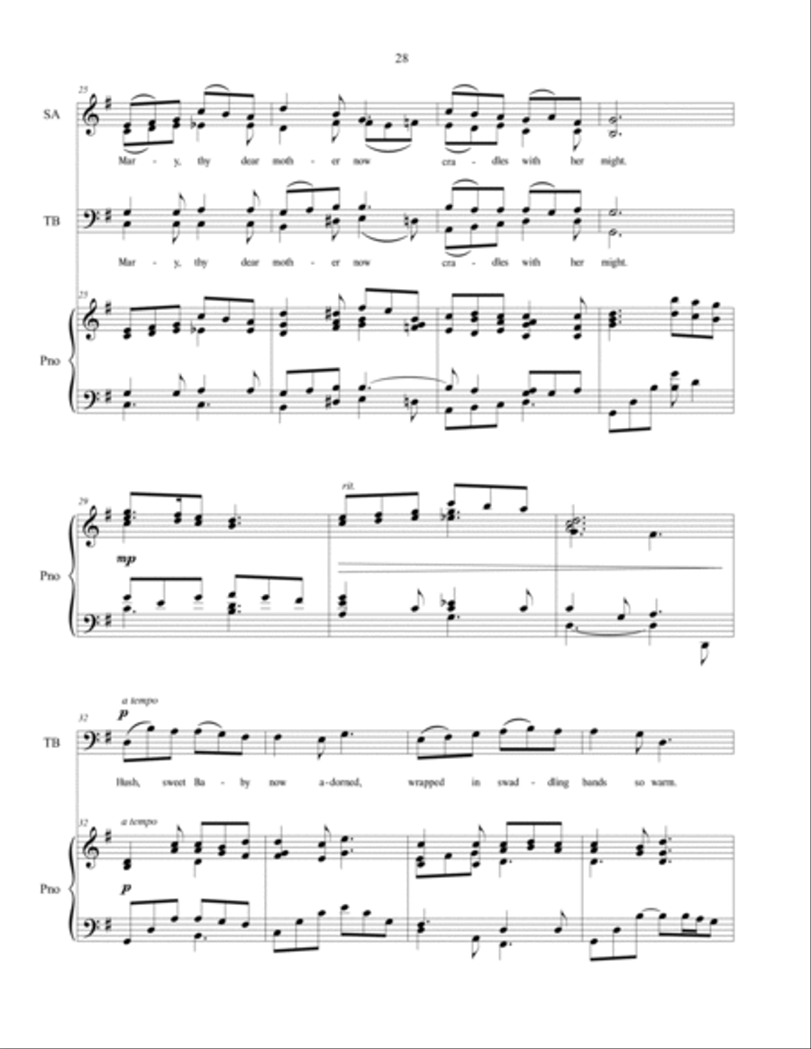 Hush, Sweet Baby - sacred choral music for Christmas 4-Part scores gallery preview page 4