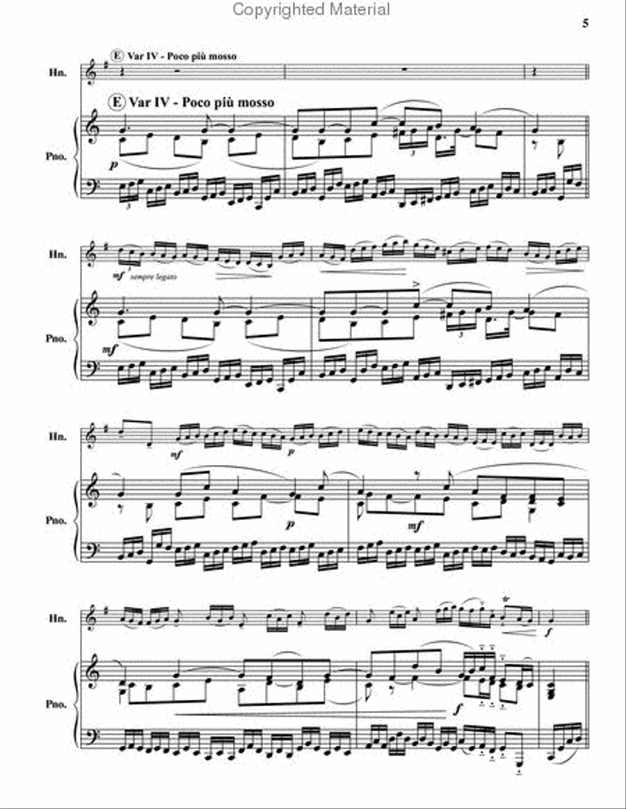 Aria con Variazoni Piano Accompaniment scores gallery preview page 4