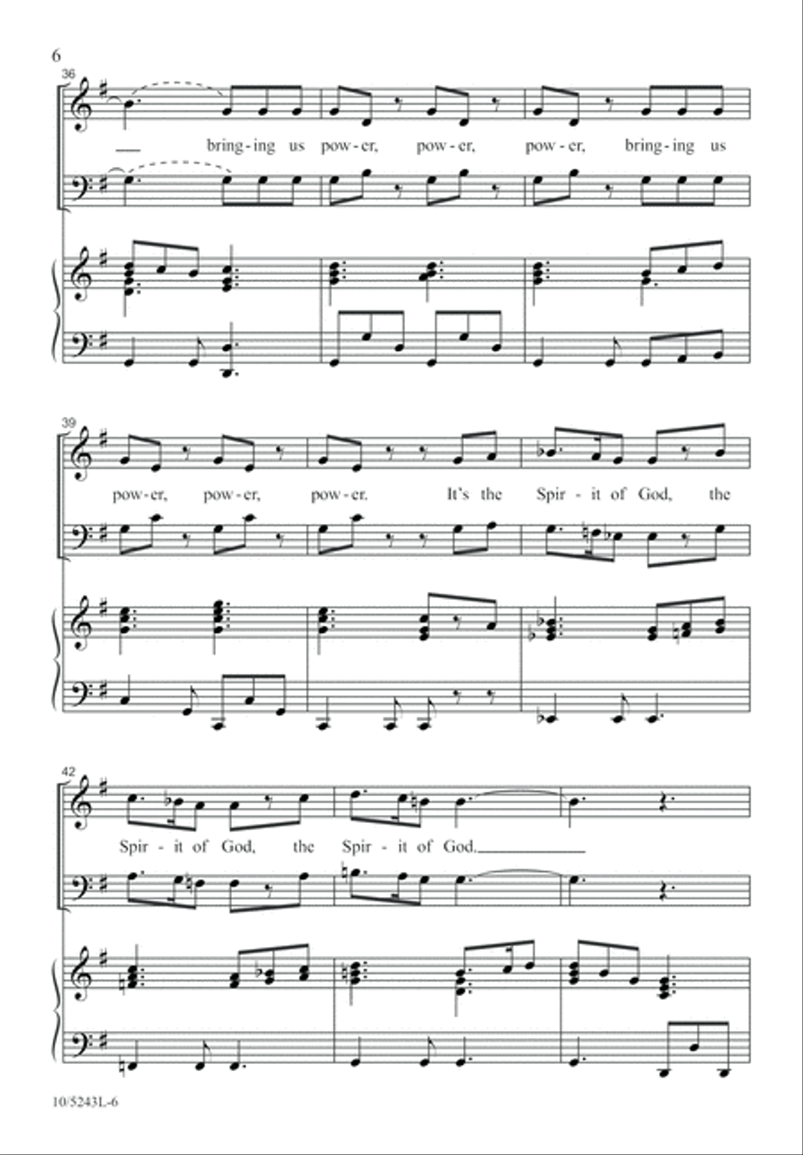 It's the Spirit of God! 2-Part scores gallery preview page 6