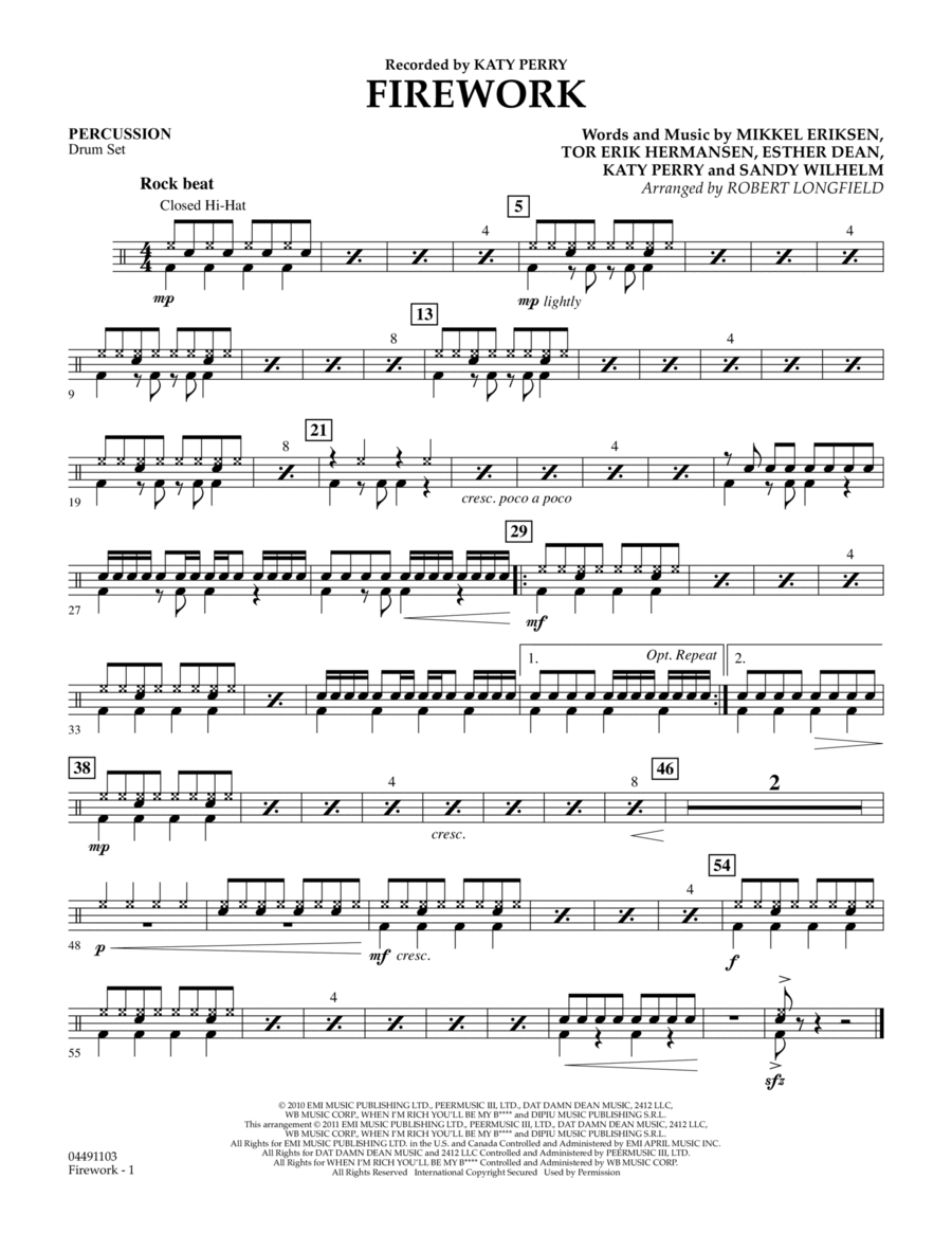 Firework - Percussion Orchestra scores gallery preview page 1