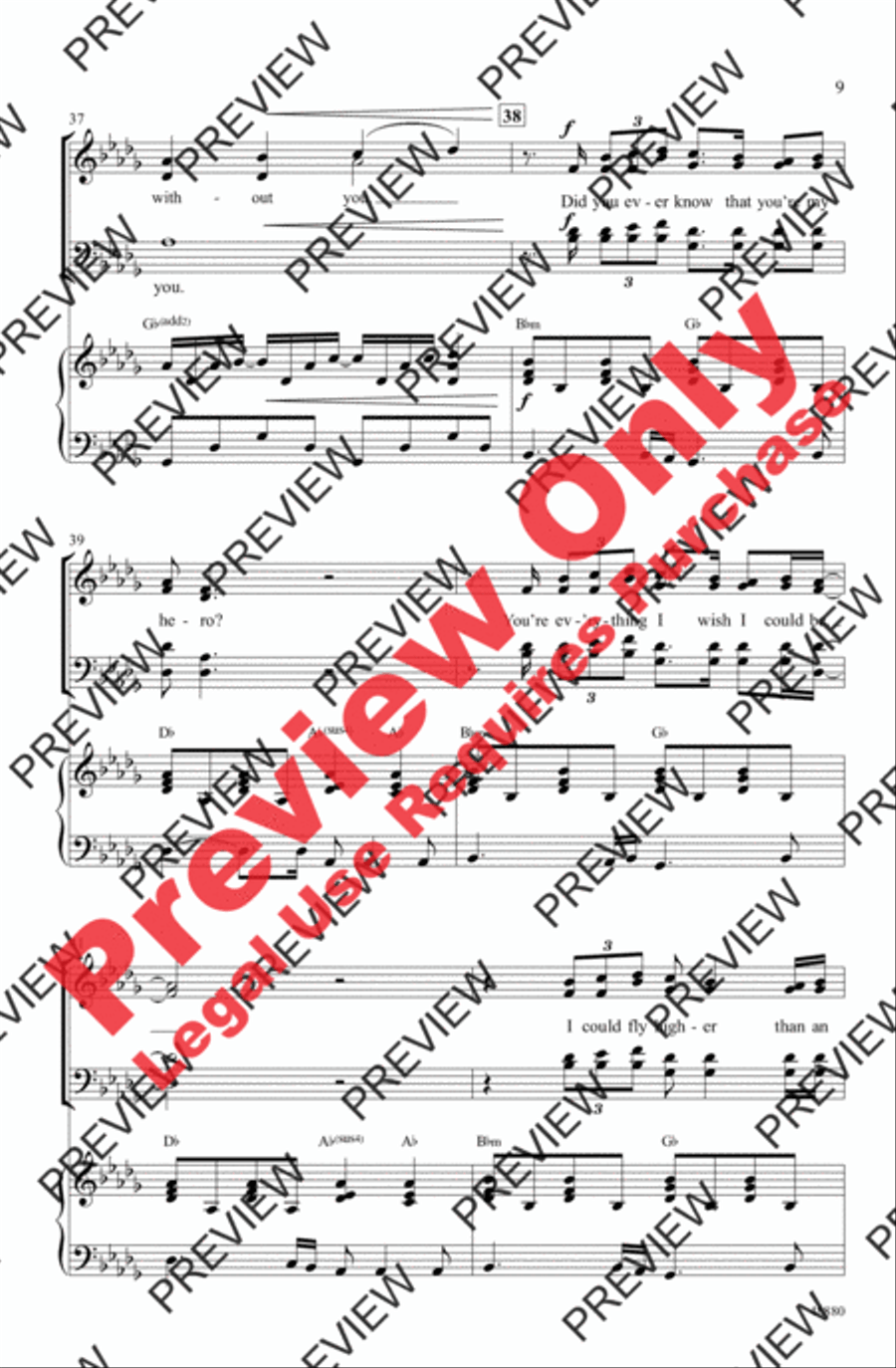 The Wind Beneath My Wings 4-Part scores gallery preview page 8