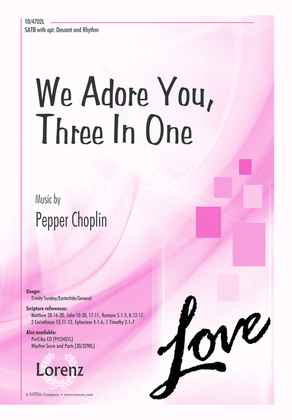 Book cover for We Adore You, Three In One