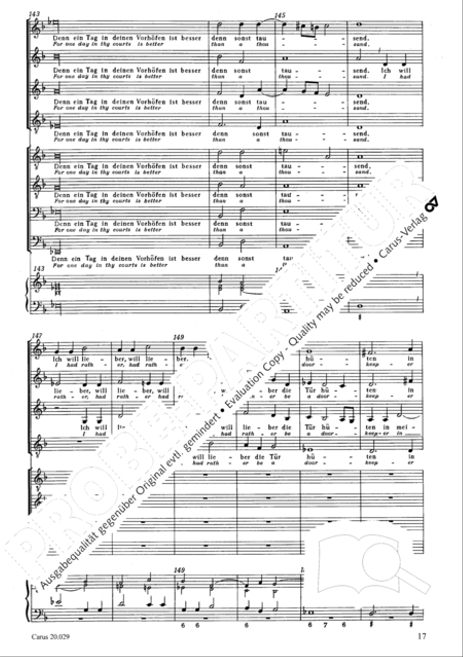 How beautiful is thy dwelling place (Wie lieblich sind deine Wohnungen) Men's Choir scores gallery preview page 24