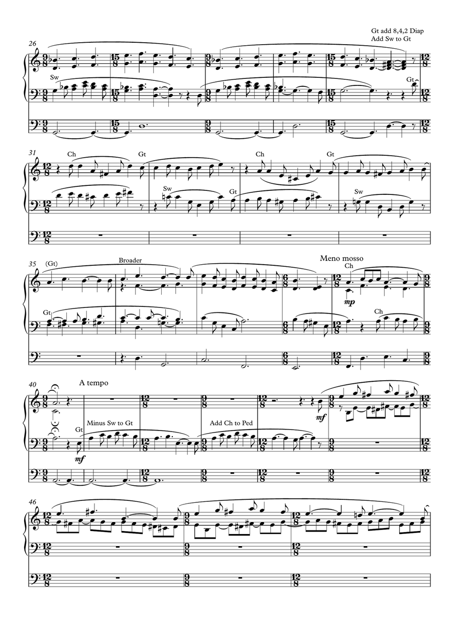 Organ Variations on Gabriel's Message (The Angel Gabriel from Heaven Came) Christmas organ music by Organ Solo scores gallery preview page 2