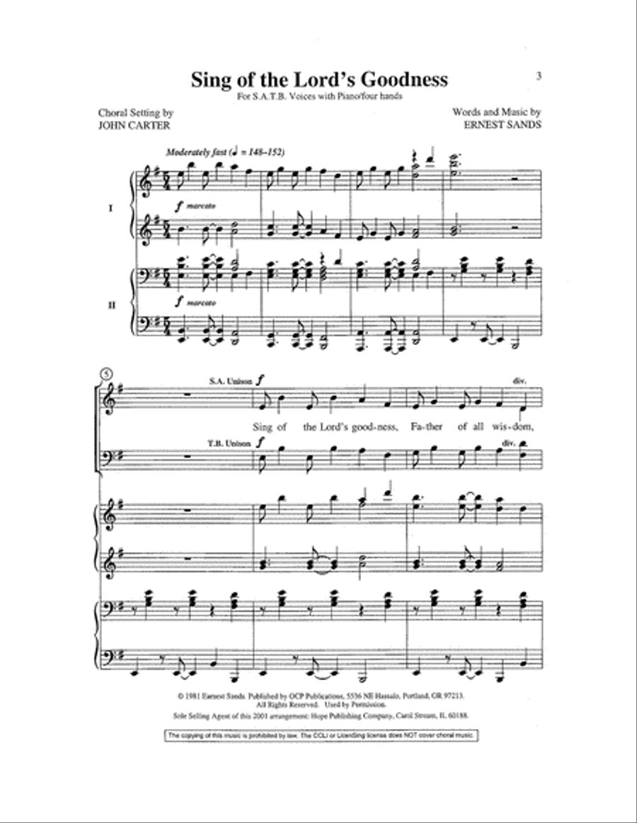 Sing of the Lord's Goodness Choir scores gallery preview page 3